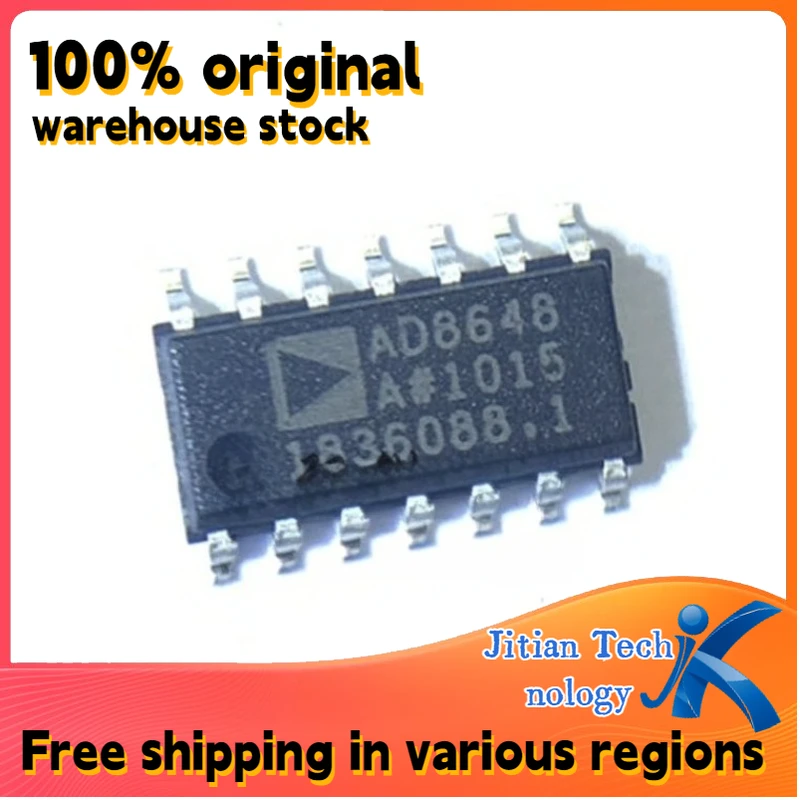 10PCS 100% New AD8648ARZ logo AD8648A SOP14 Operational Amplifier Buffer Channel direct sales
