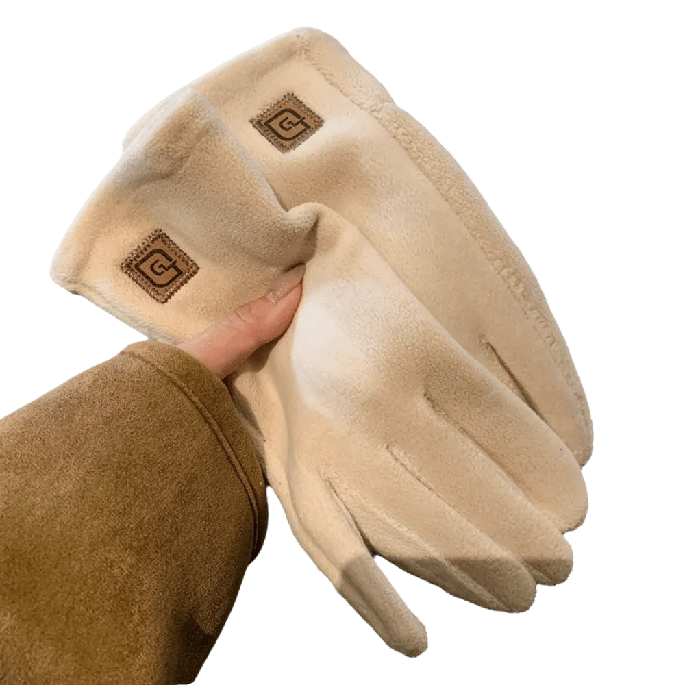 Durable Polyester Lining Touch Screen Gloves Warm Insulation One Size Fleece Lined Gloves Cuff Fall Winter Gloves Hiking