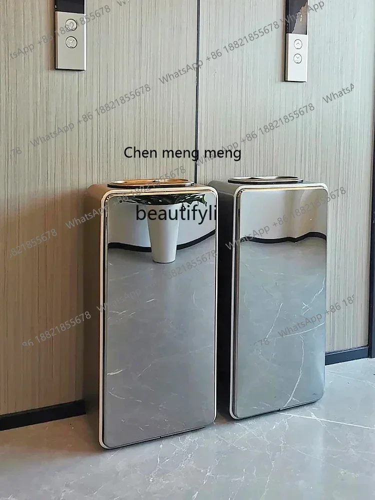 

Hotel Trash Can Commercial Company Corridor Lobby Elevator Hall Vertical Ash Bucket Creative and Slightly Luxury High-End