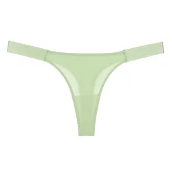 S-XL Tanga Sexy de seda de hielo suave para mujer, ropa interior de cintura baja, lencería femenina, bragas sencillas sin costuras de tiro bajo para Fitness