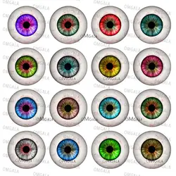 10-30PCS In Pairs glass eyes cabochons Round 6-30MM Round Dome Dragon Eye Cat Eye Toys DIY Jewelry Accessory MIX Pupil Eye Cameo