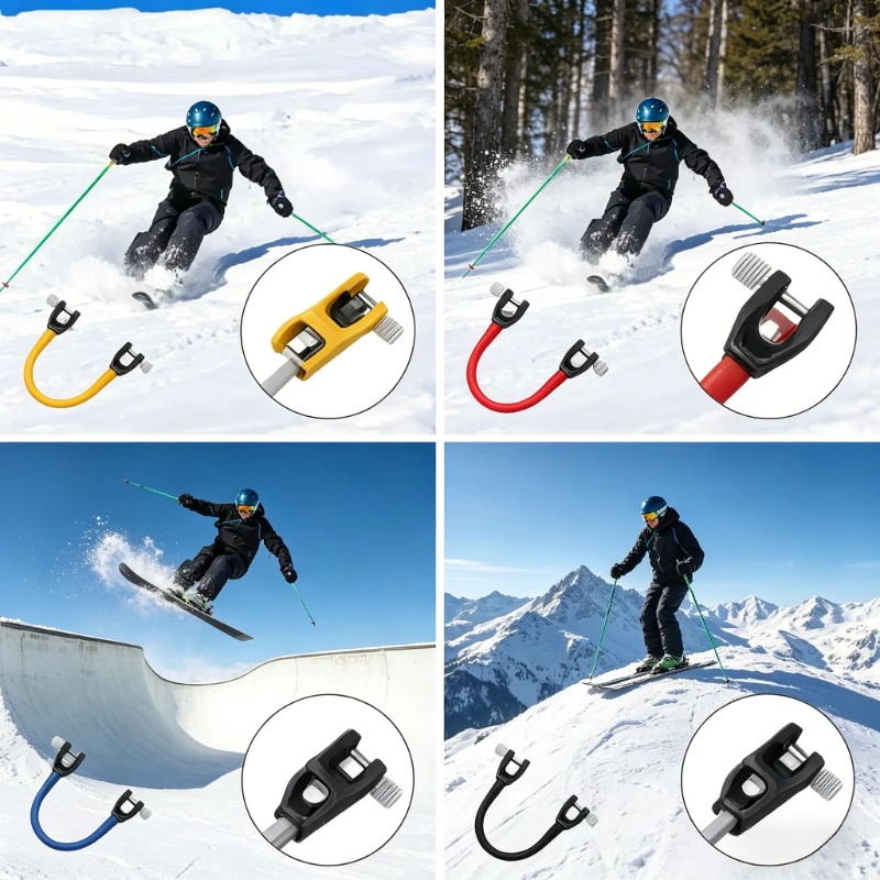 

1pc Single Board Skiing Head Training Aid Beginner Child Adult Skiing Wedge Connector Outdoor Skiing Sports Assistance Tool
