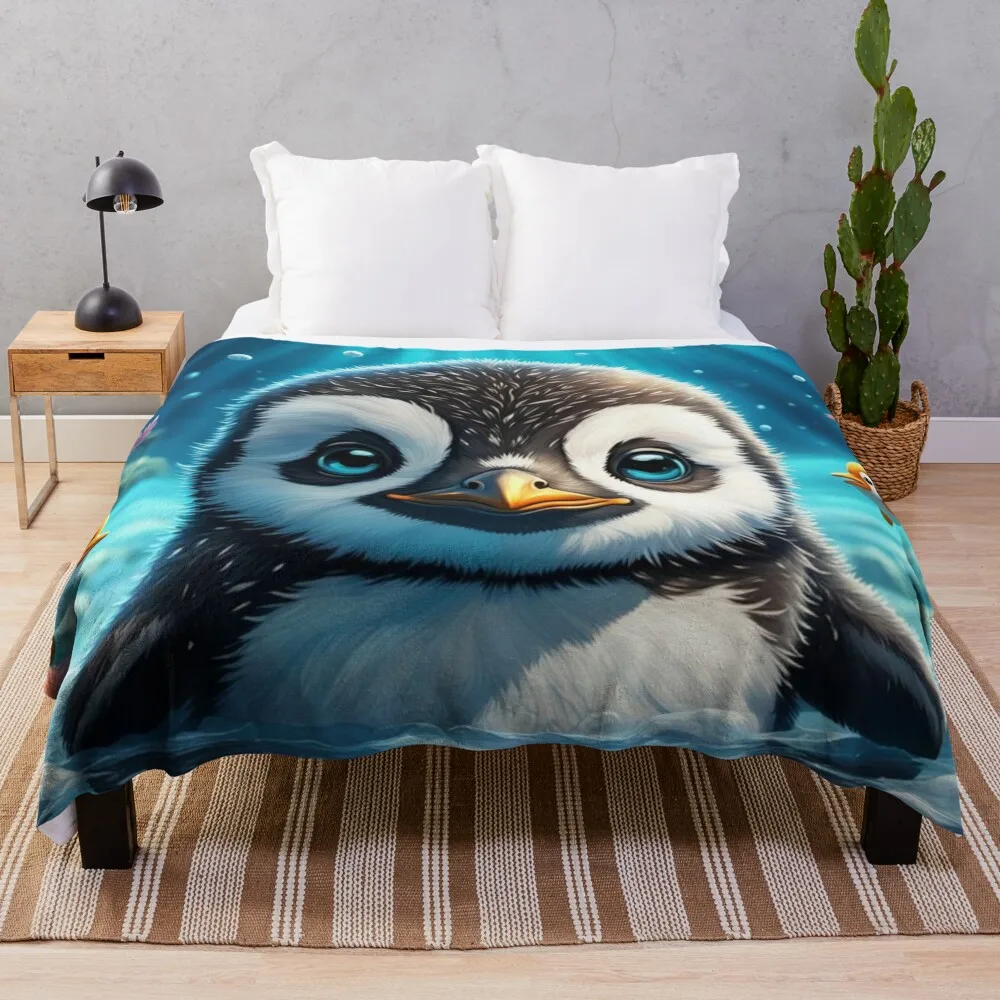 

Penguin Throw Blanket Heavy Hairy blankets ands halloween Blankets