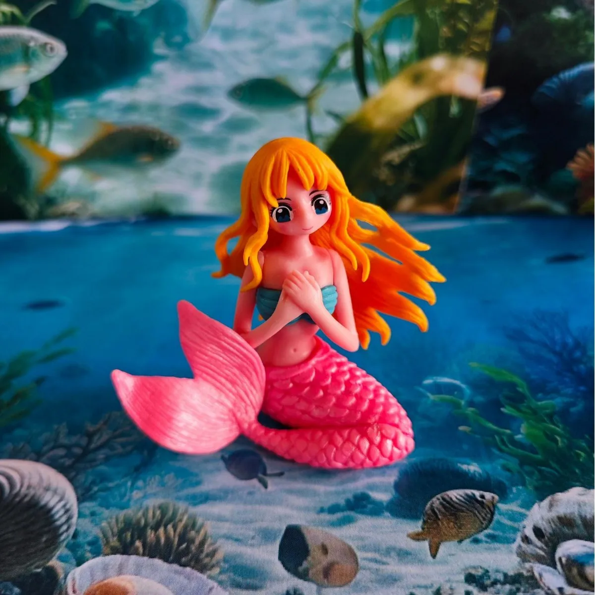 新しい可愛い人魚マイクロランドスケープ水槽飾りミニチュアフィギュアDIY PVC人形デスククラフトアクセサリー