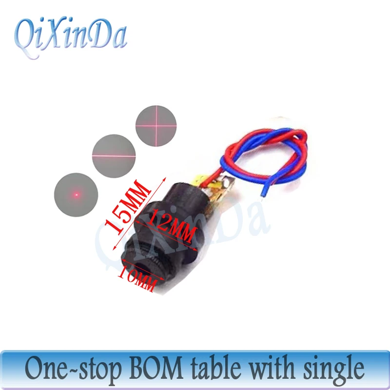 650nm 5mW czerwony punkt/linia/krzyż moduł laserowy głowica szklana soczewka Focusable Focus regulowana głowica diody laserowej klasa przemysłowa