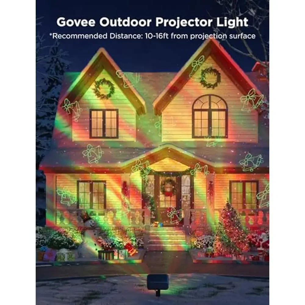 RGB Motion Laser Aurora Christmas Projector Light Decoration 16 Patterns Smart Control IP65 IP44 Outdoor Indoor Dreamy Glow