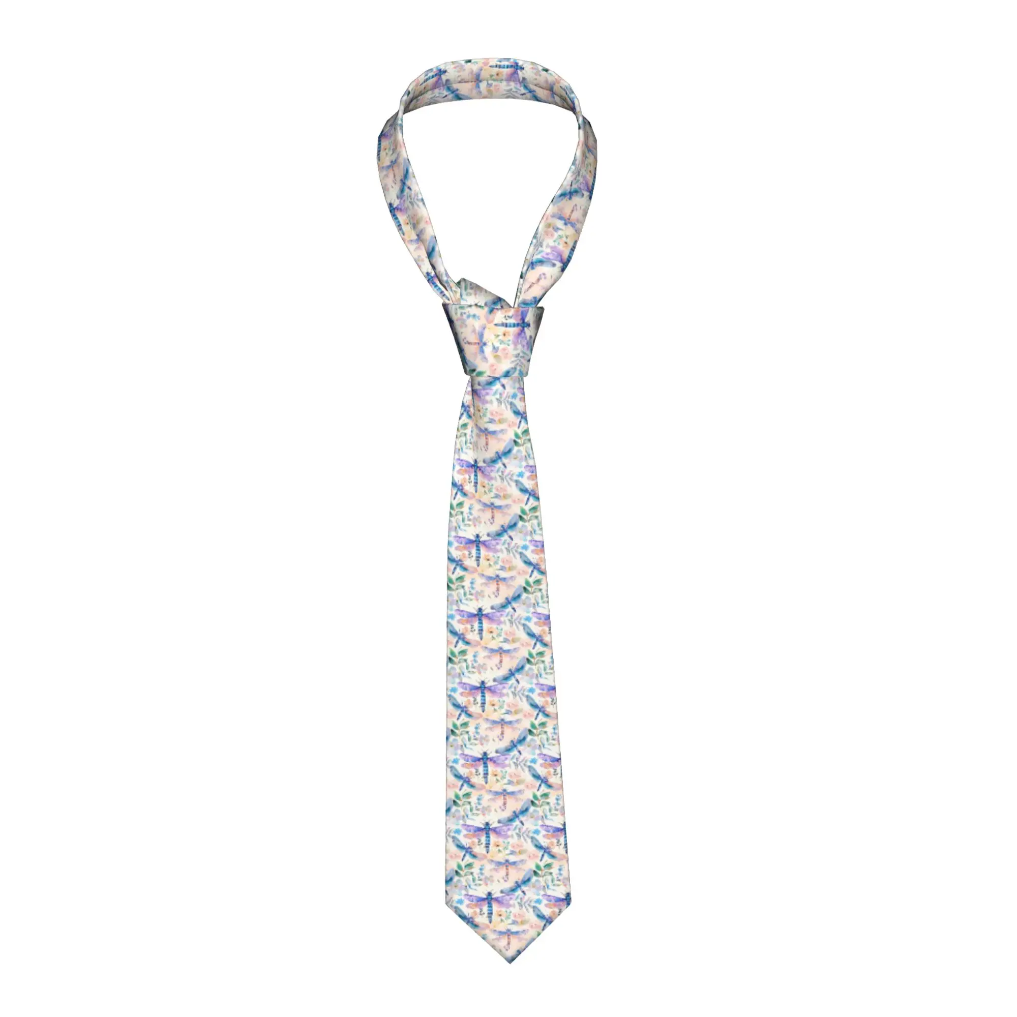 Magical Dragonfly Garden  Ties Men Fashion Colorful  Silk Office Neckties