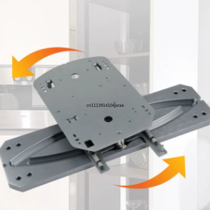 Side 180° Right Angle Rotation Hardware, Upper & Lower Coaxial Opening Closing Buffer Fitting for Storage Display Cabinet