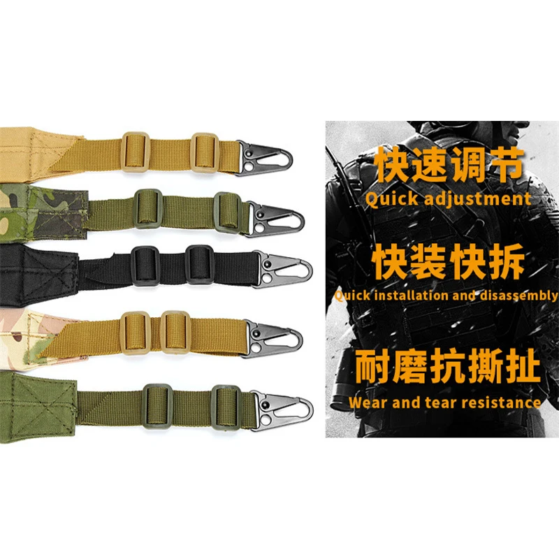 2 Point Rifle Sling Ranger Green Gun Sling Combat Shooting Rifle Strap Weapon Hunting Accessories Tactical Multi-function Strap