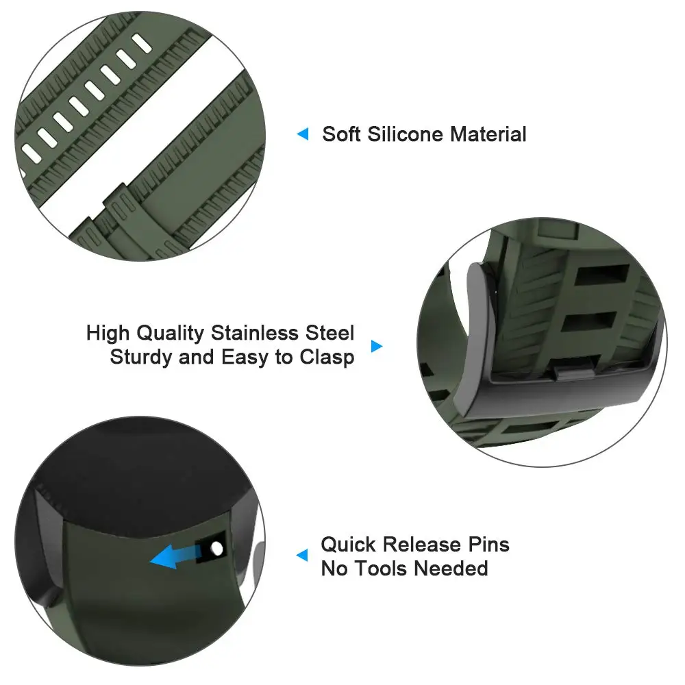 24mm Soft Silicone Watch Band for SUUNTO7 9 Baro Strap Replacement Wristband for SUUNTO D5 SUUNTO 7 Sports New SmartWatch Band
