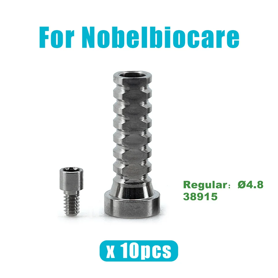 High-Precision 10Sets Dental Implant Temporary Abutment For Nobelbiocare Dentium Osstem Megagen ITI Adin System Titanium Lab
