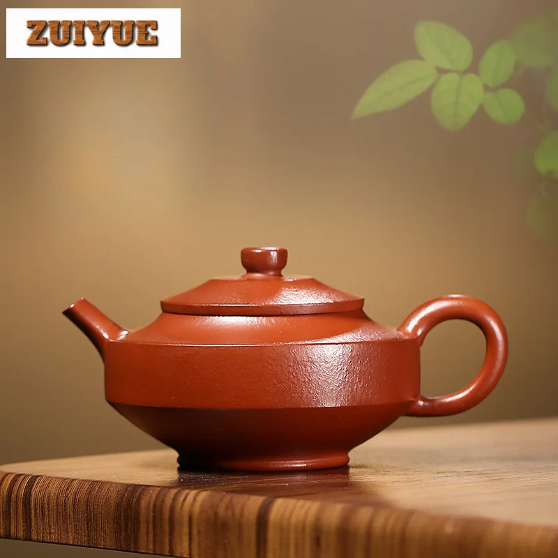 

160ML Authentic Yixing Purple Clay Teapots Handmade Circle Pot Raw Ore Dahongpao Mud Kettle With Infuser Zisha Tea Set For Tea