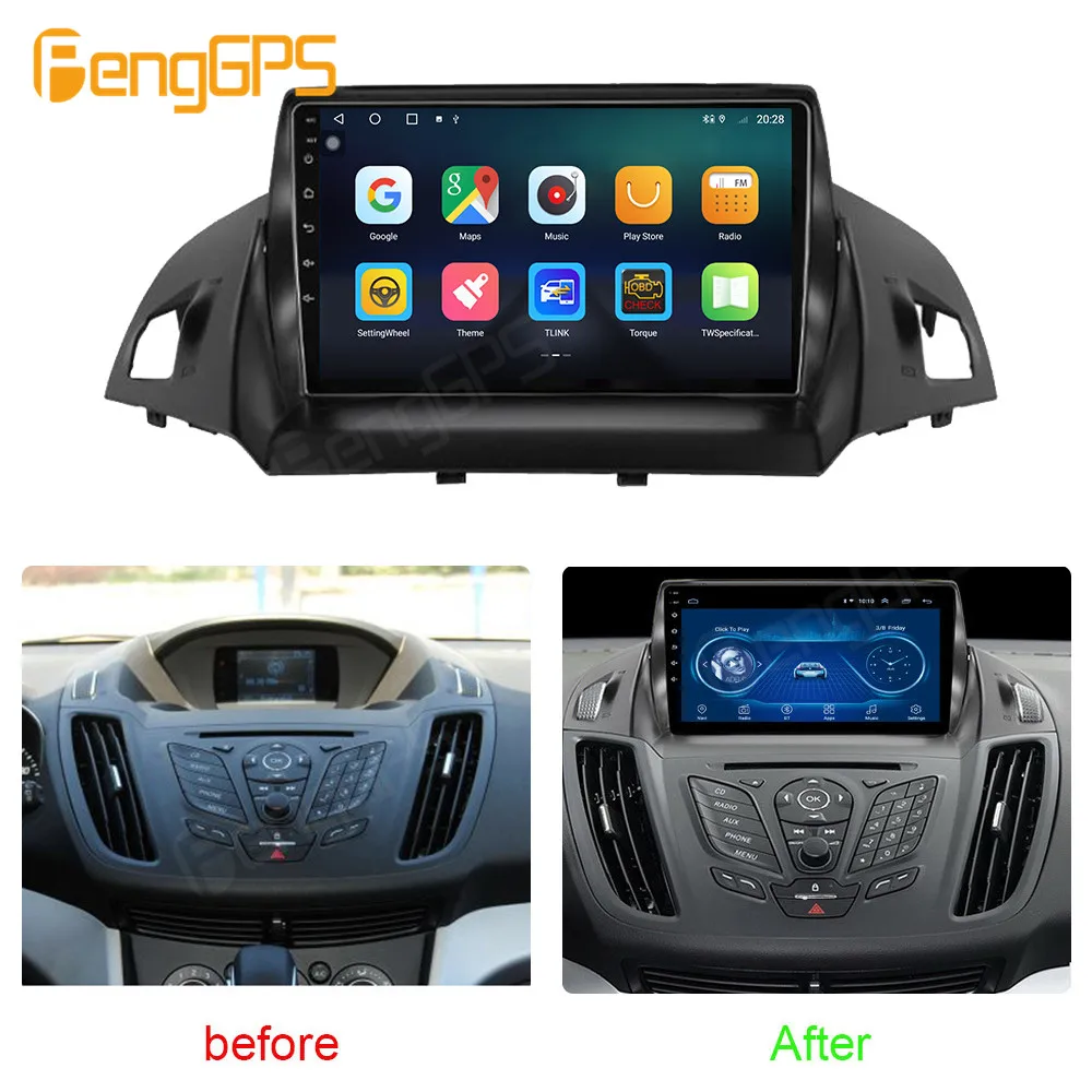 For Ford Kuga Escape 2013 2014 2016 Car Radio Android 12 No 2din Dvd On Board Multimedia Video Player GPS Navigation Accessories