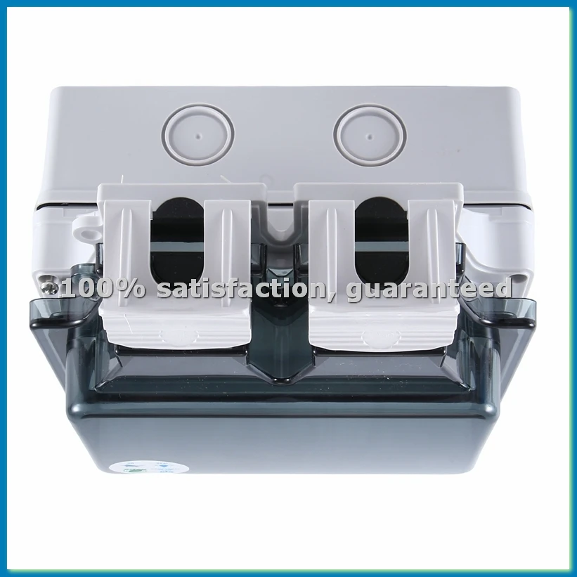 

Настенная электрическая розетка Tuya IP66, водонепроницаемая, с крышкой, Wi-Fi, стандарт ЕС, для улицы, защита от дождя (2 отверстия)-BCBW