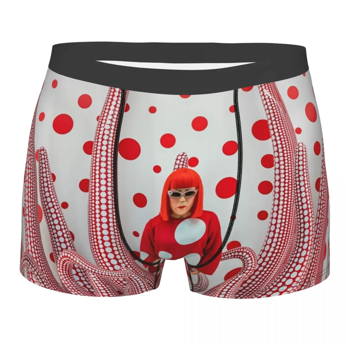 

Новинка Yayoi Kusama Art Боксеры Шорты Трусы Мужские эластичные трусы с абстрактным принтом тыквы Нижнее белье