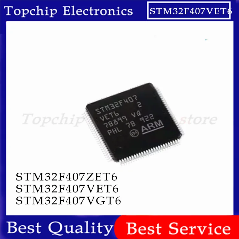 1pcs STM32F407VET6 STM32F407VGT6 STM32F407 VET6 STM32F407 VGT6 QFP-100