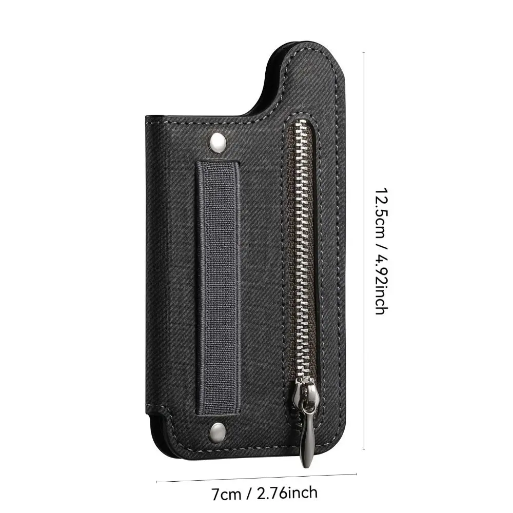 PU Leather Phone Card Bag RFID Blocking Self-adhesive Phone Wallets with Wrist Strap Phone Card Slot Holder Phone Accessories