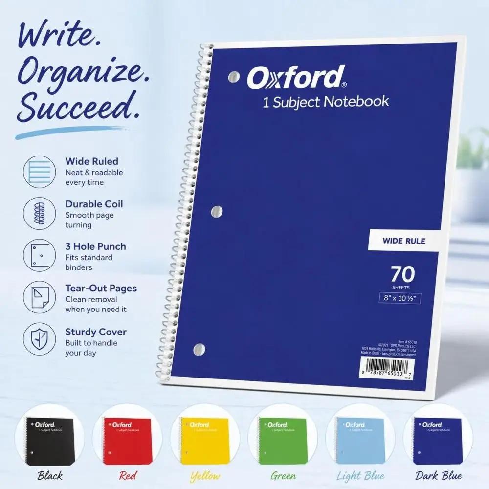 4Pcs Thickened Notebook Horizontal Line Inner Page 70 Sheets Notepad Flip Over Design Time Management Diary Weekly Planner