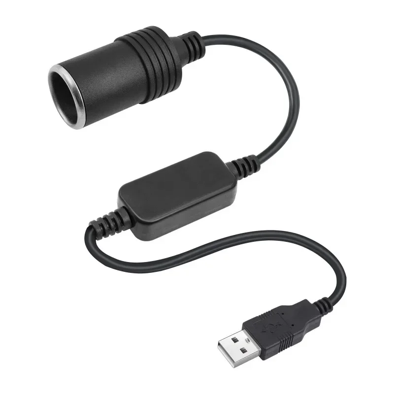

USB 5V to 12V Adapter USB Male to 12V Car Cigarette Lighter Socket Female Power Supply Converter Cable Output 12V 10W