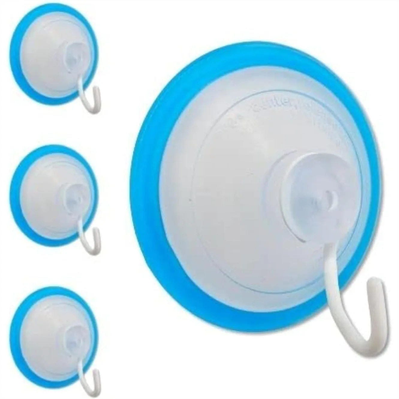 

Suction Cup Hooks Heavy Duty for Wreaths Hanger on Glass Door Window Shower Wall Textured Tile with Instant Holding Power