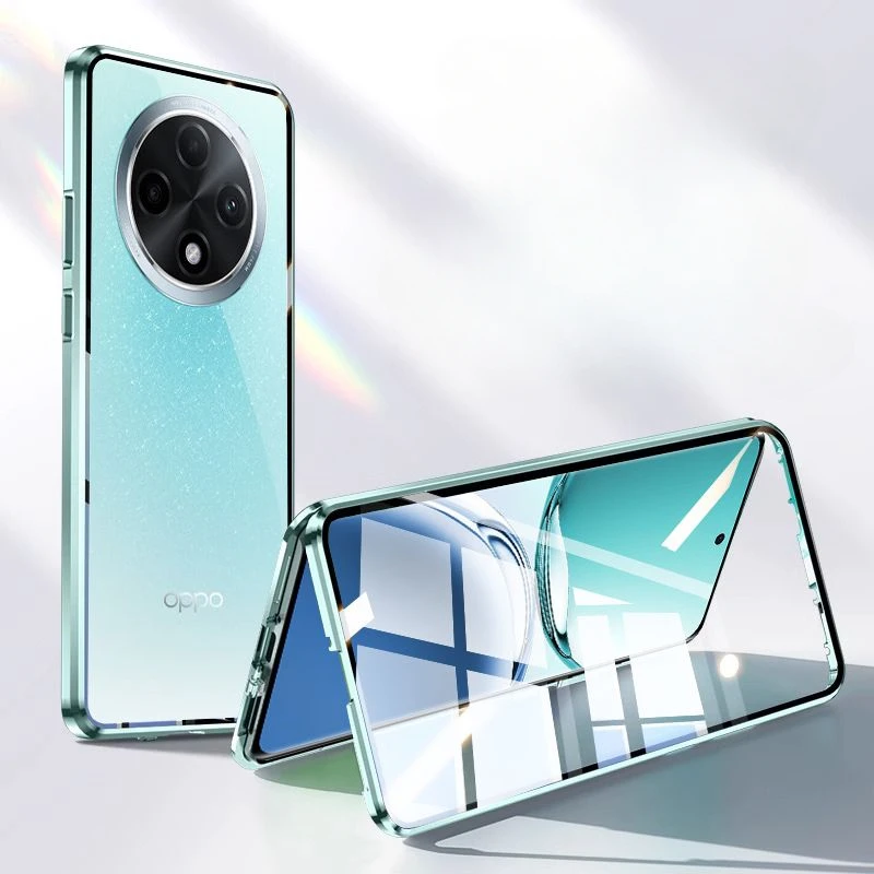 

Double-Sided Temper Glass For Redmi 14C 4G A4 5G Lens Protection Metal Magnetic Phone Case For Poco C75 M7 M8 Pro 5G Cover Cases