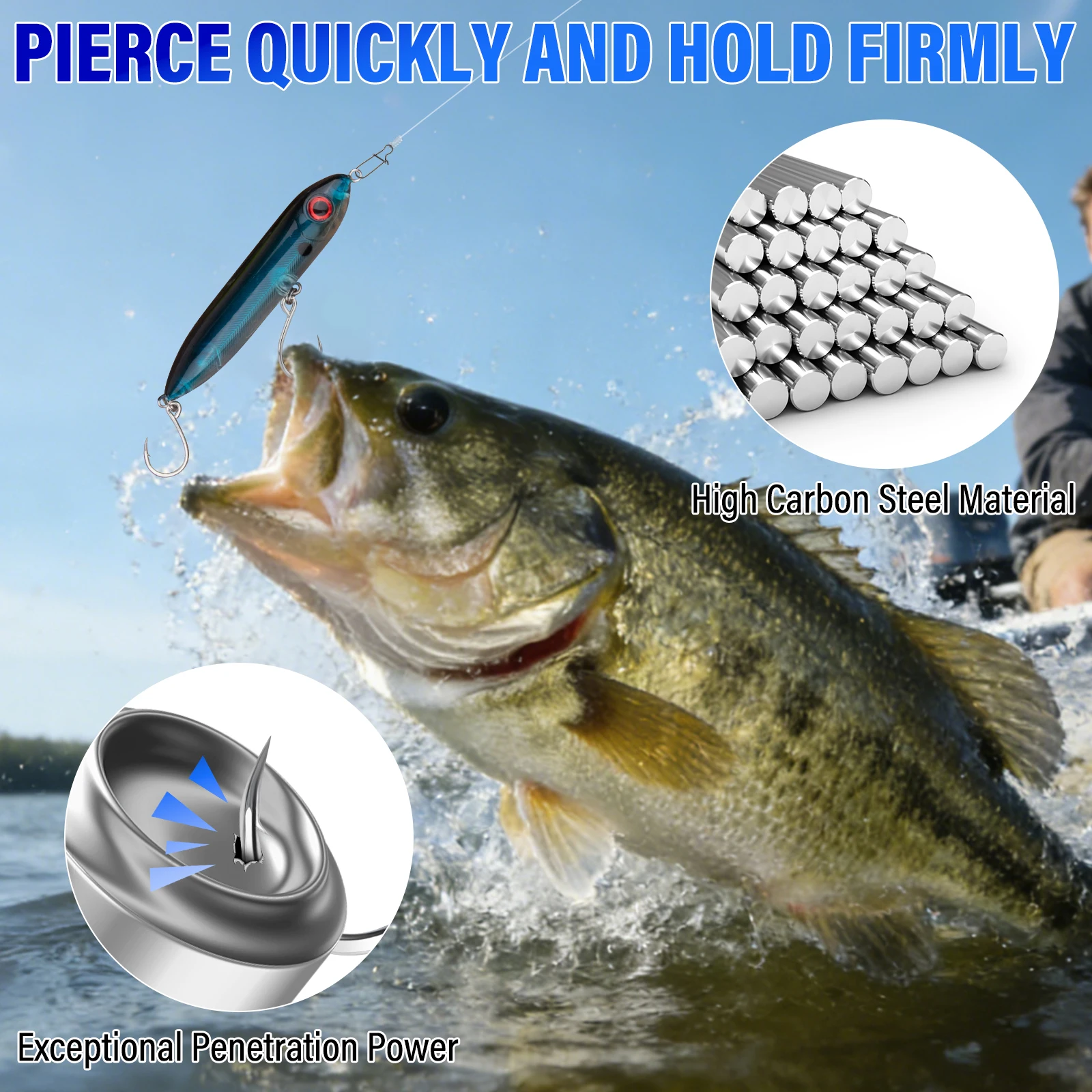 Anzuelos Circulares Ojo Grande – Para Crankbait, Popper y Spinner - imagen 3