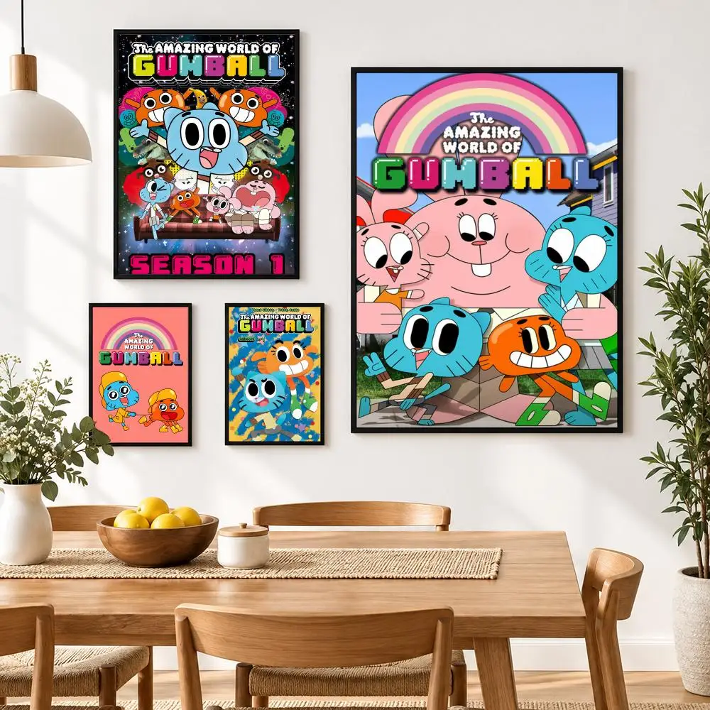 The Amazings World of Gumball Poster Waterproof HD Modern Peel And Stick Wall Decor Living Room Dorm Garage