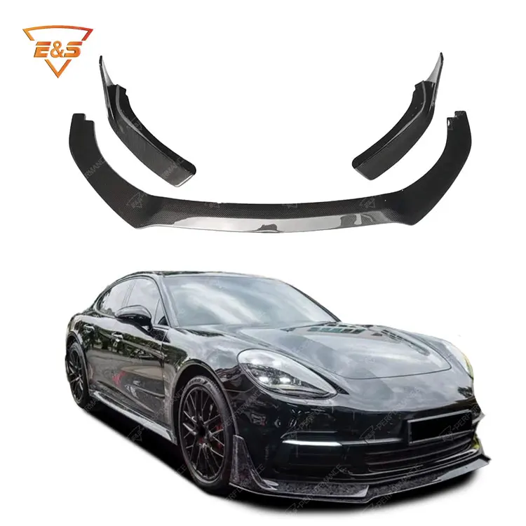 Front Lip for Porsche Panamera 971 Upgrade to Carbon Fiber Style Front Lip