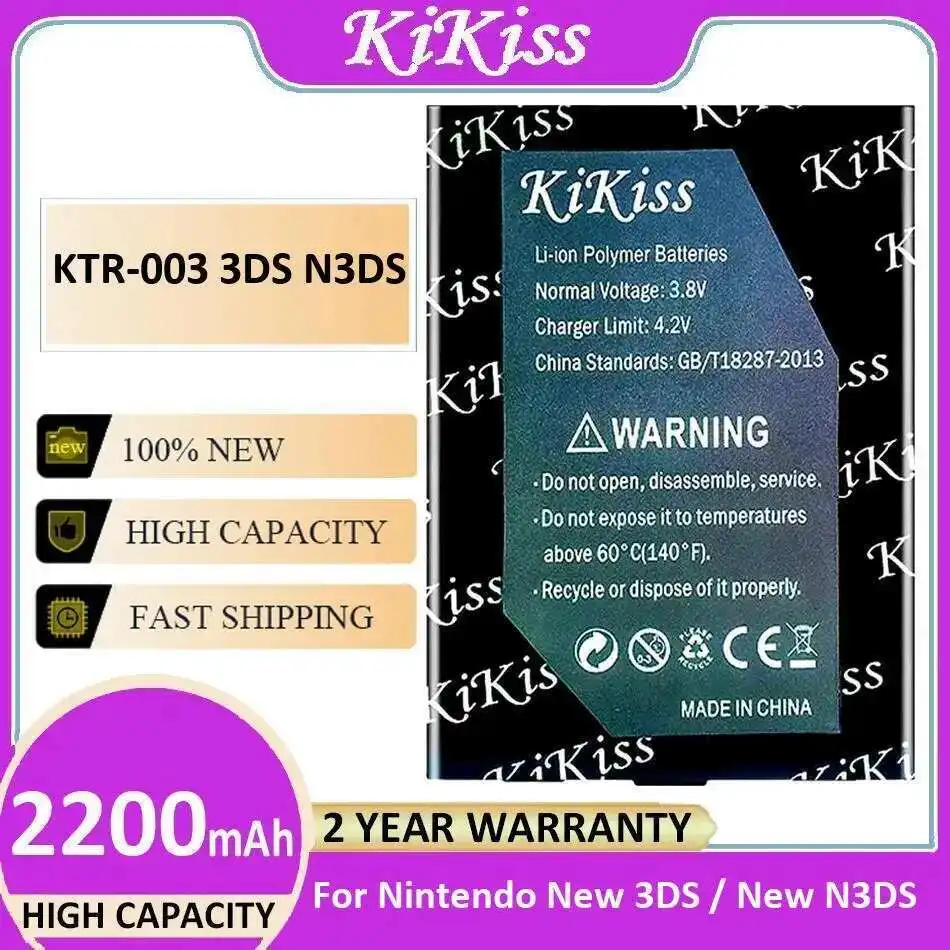 

Good Low-Temperature Performance Portable Game Console Battery For Nintendo New 3DS N3DS Ktr-003 Stable 2200Mah
