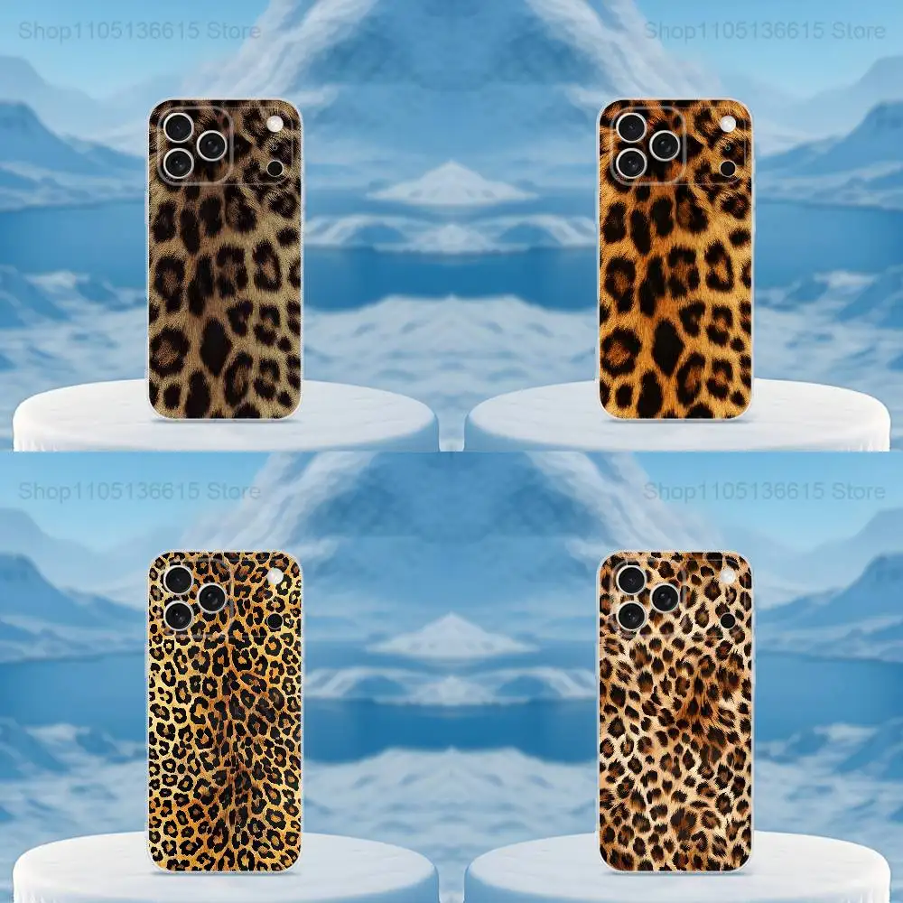 

Fashion Art Leopard Print Phone Case For iPhone 16,15,14,13,12,11,17 Pro,Max,Plus,X,XS,XR,SE,Mini Transparent Soft Cover