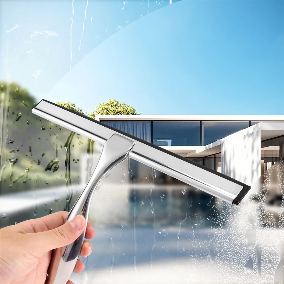 ممسحة زجاجية ممتازة من الفولاذ المقاوم للصدأ لأبواب الاستحمام والحمام ونافذة السيارة وزجاج التنظيف لجميع الأغراض