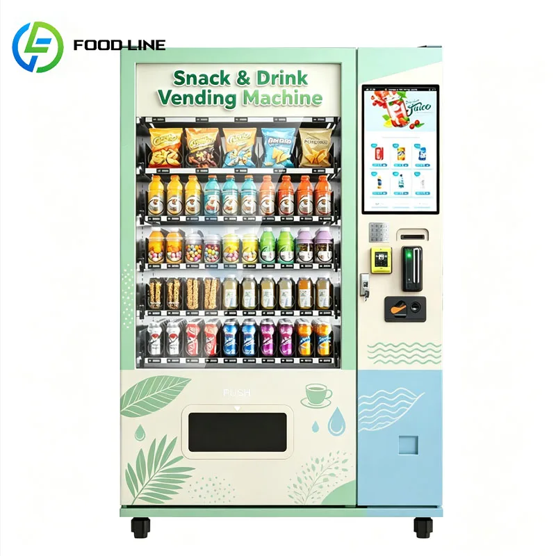 Snack Vending Machine Smart Automatic Candy Food Drink Dispenser Refrigerated Self Service Business Customized