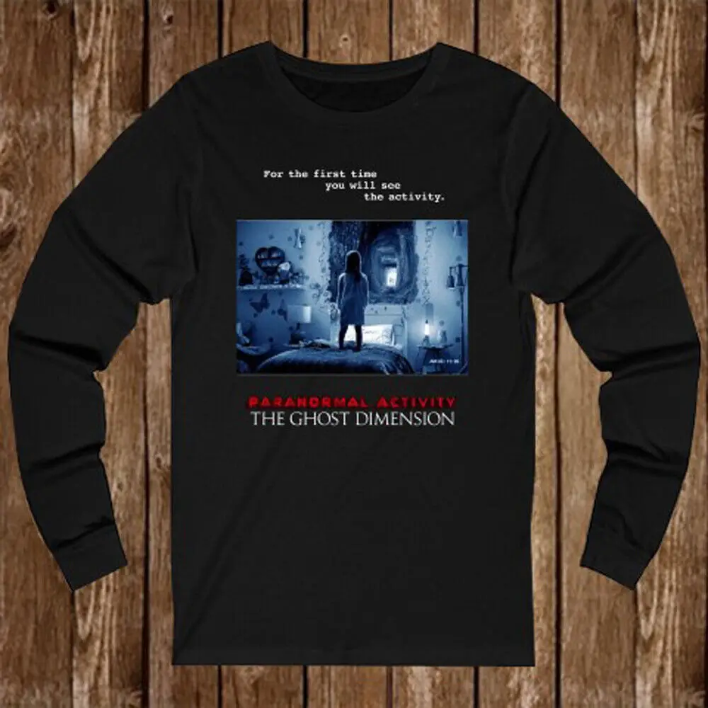 

Paranormal Activity Horror Movie Long Sleeve Black T-Shirt Size S-2XL