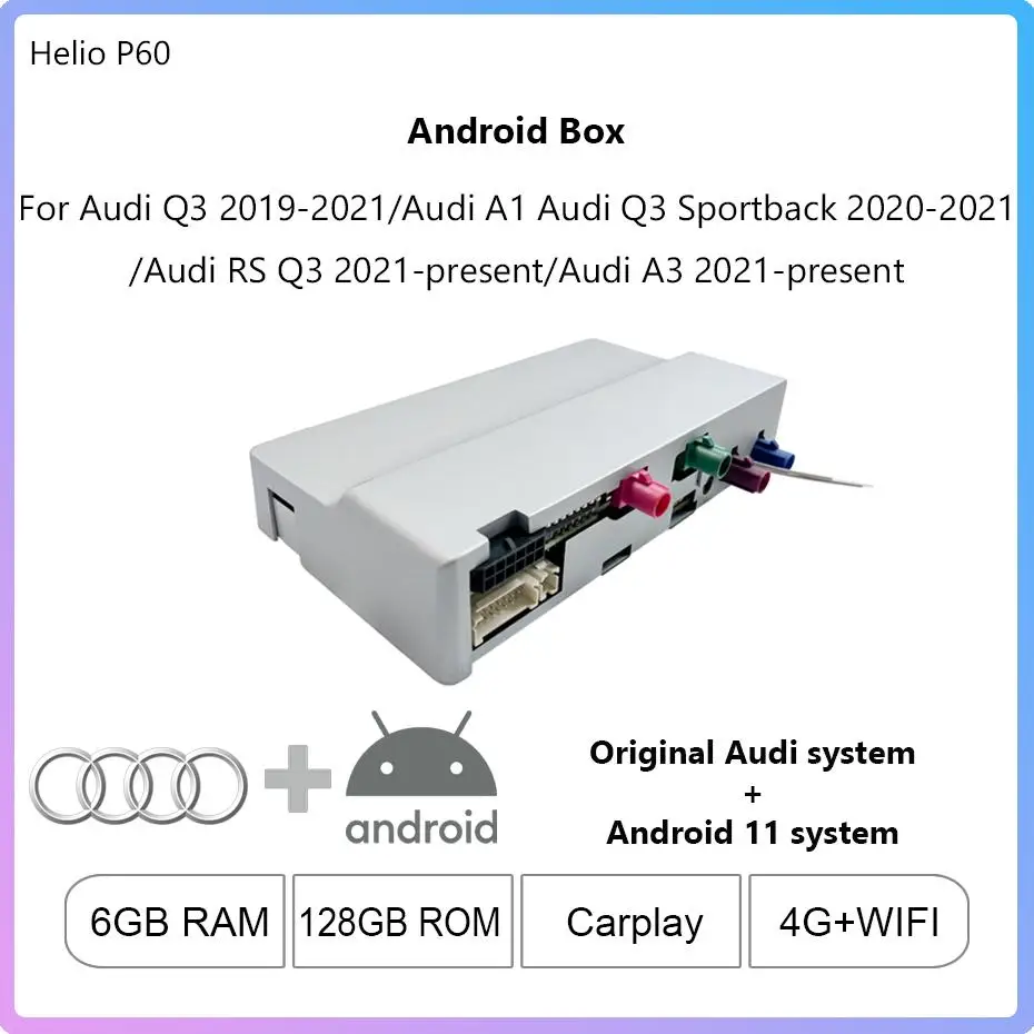 

For Audi Q3 2019-2021/Audi A1 Audi Q3 Sportback 2020-2021/Audi RS Q3 2021-present/Audi A3 2021-present Original System Upgrade