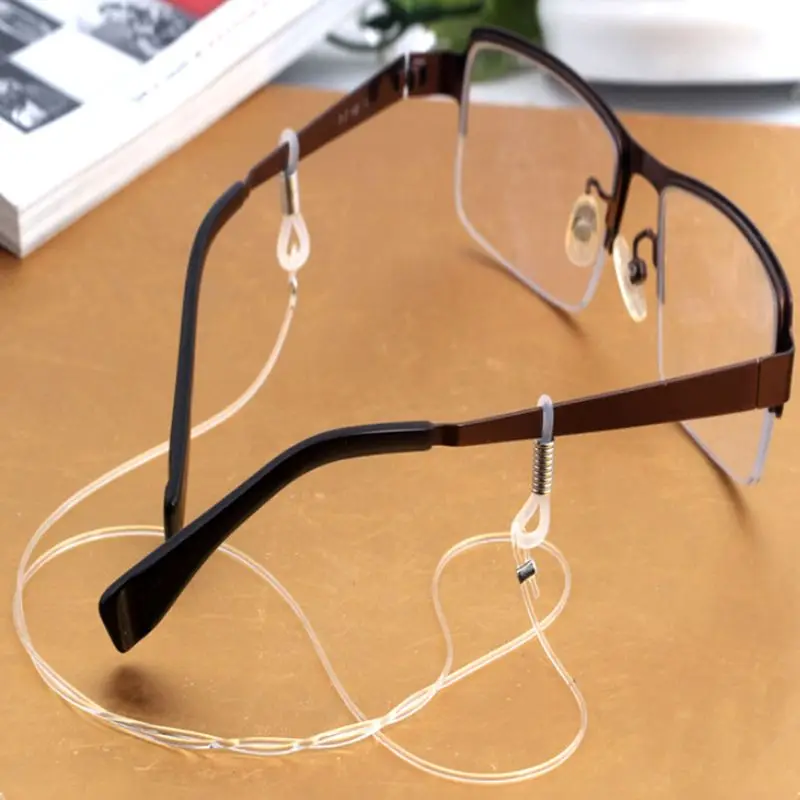 Transparent Eyeglasses Anti Slip Strap Stretchy Neck Cord Outdoor Sports Eyewear