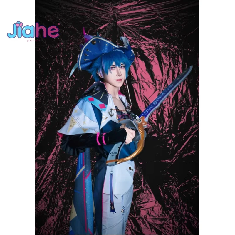 ゲーム嵐の波ブラントコスプレ衣装ハロウィンパーティー帽子マントかつら小道具セット男性女性新しいハンサムブラント制服 XS-XXXL