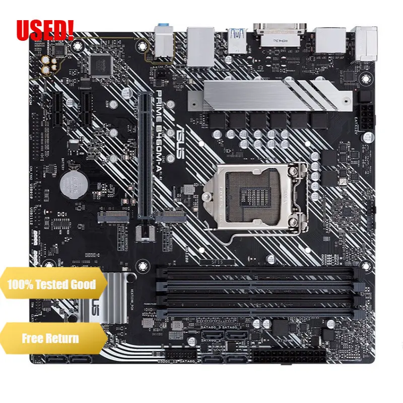 

ASUS motherboard PRIME B460M-A LGA1200 supports AURA SYNC RGB headers, dual M.2, DDR4 2933MHz