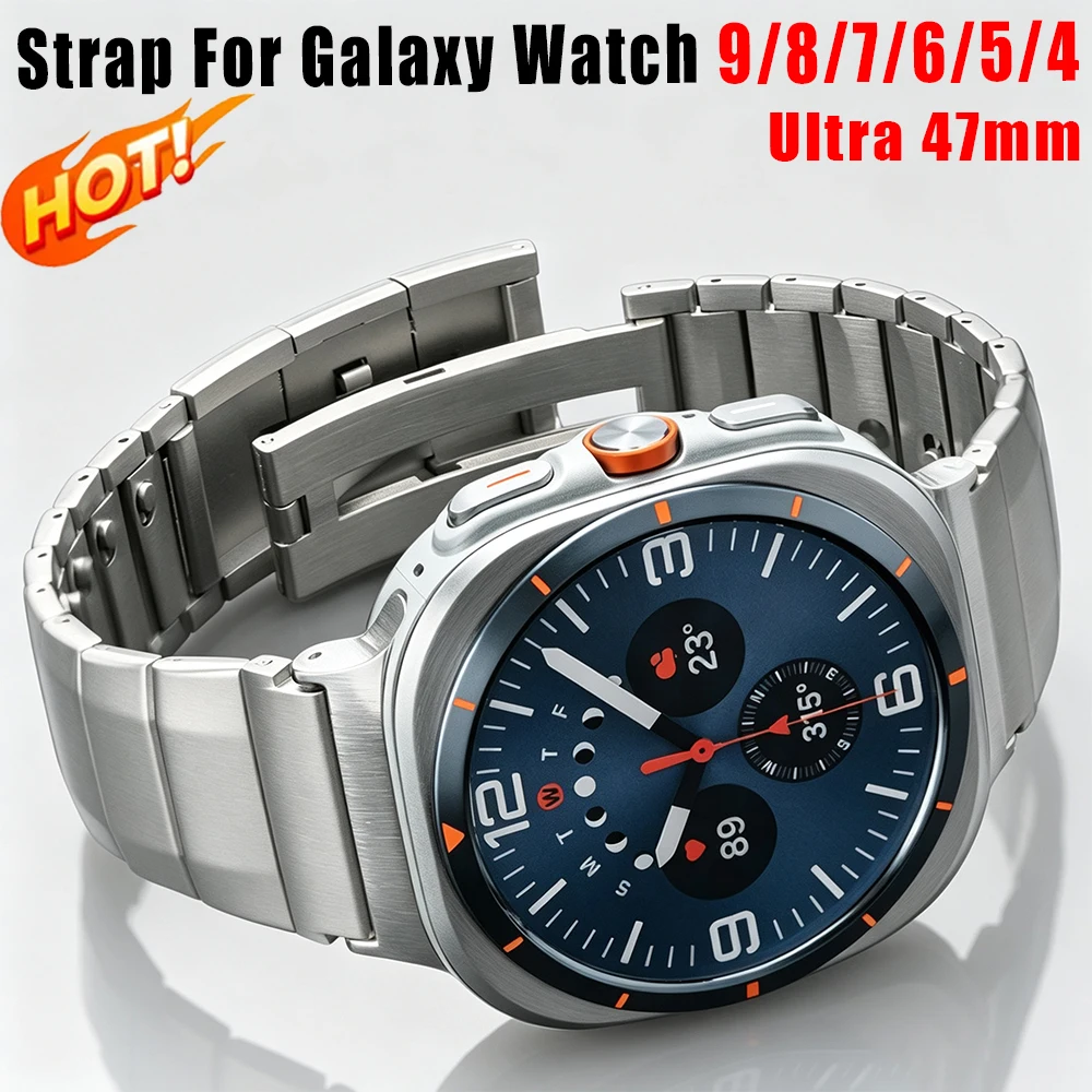 Luxury Metal Band for Samsung Galaxy Watch 9 8 44mm 40mm/8Classic 46mm Ultra 47mm Strap for Galaxy Watch 6 7 5 4 FE 44mm 40mm