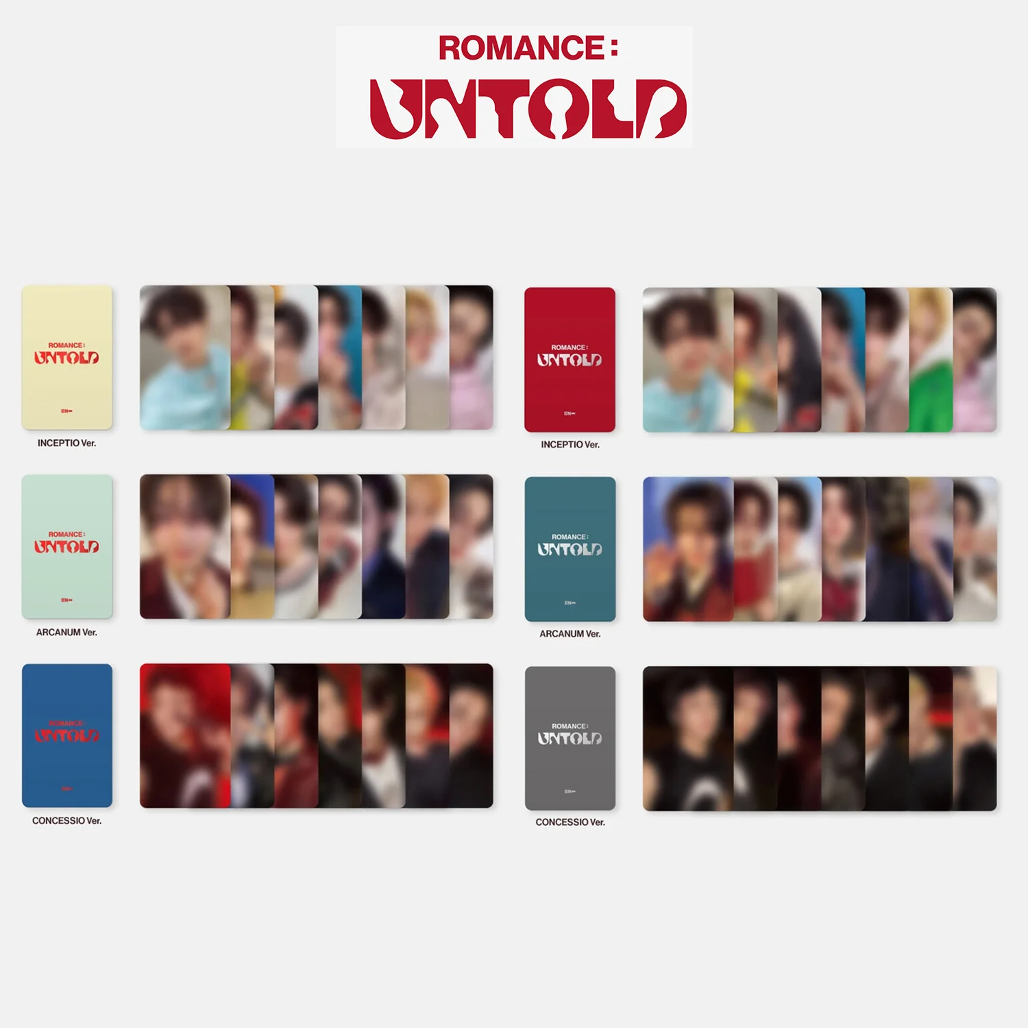 EN ROMANCE UNTOLD ENSENE Petite carte, deuxième édition, spécial INCEPTION