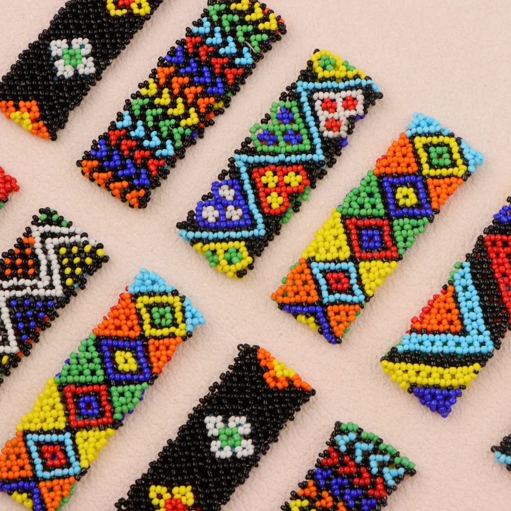 6/12/24Pcs Bohemian Handmade Tribal Beaded Elastic Bracelet For Men Women Colorful Geometric Mixed Jewelry Daily Festival Gifts