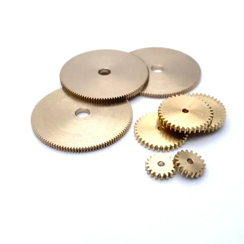 MINI Spur Copper Gear 0.3M 22/25/28/32/36/50/120 Teeth 2/5mm DIY MODEL 120 Teeth 36.6mm 25.02mm DIY Ultrathin Model Gear