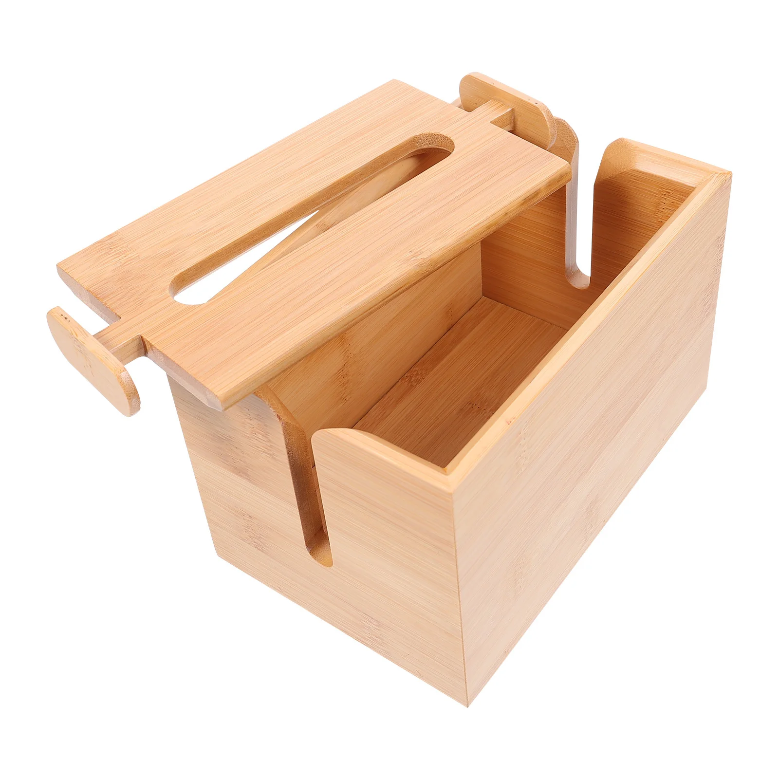 

Stylish Bamboo Tissue Box Long Service Life Good Durability Tasteful Decoration for Living Room Dressing Table