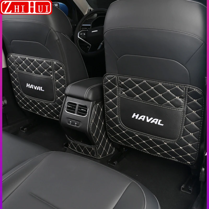 For Haval M6 2024 2023 2nd Gen M6 Plus Car PU Leather Anti Kick Mat Pad Anti-kick Protector Mats Seat Back Protector Accessories