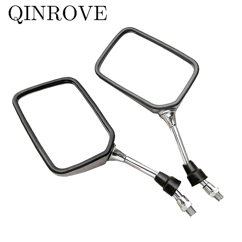 Motorcycle Square Side Mirror 10MM Retro Chrome Rearview Mirrors Accessories for Triumph Speed Triple 1050 Aprilia Pegaso 650
