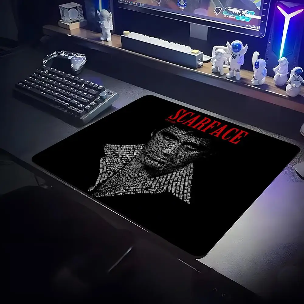 Scarface Godfather Tony Montana Mouse Pad Gaming Fps Professional Non-slip E-sports Mousepad Gamer Balance Computer Mouse Mat