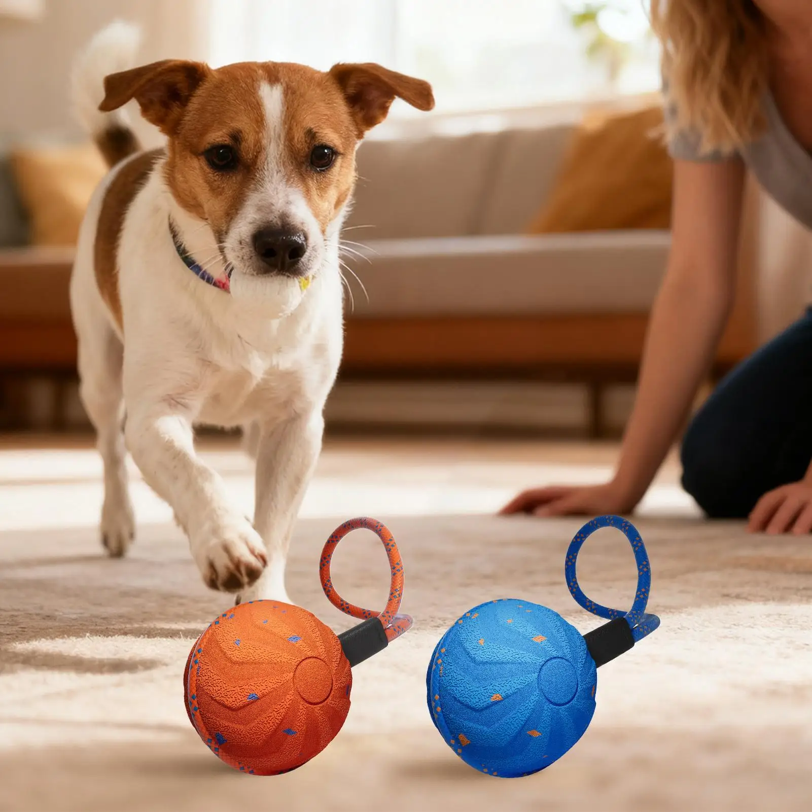 Bouncing Ball For Dogs Smart Waterproof Bouncing Moving Dog Ball Pet Toys For Enrichment Stimulation Busy Exercise Fetch Puppy