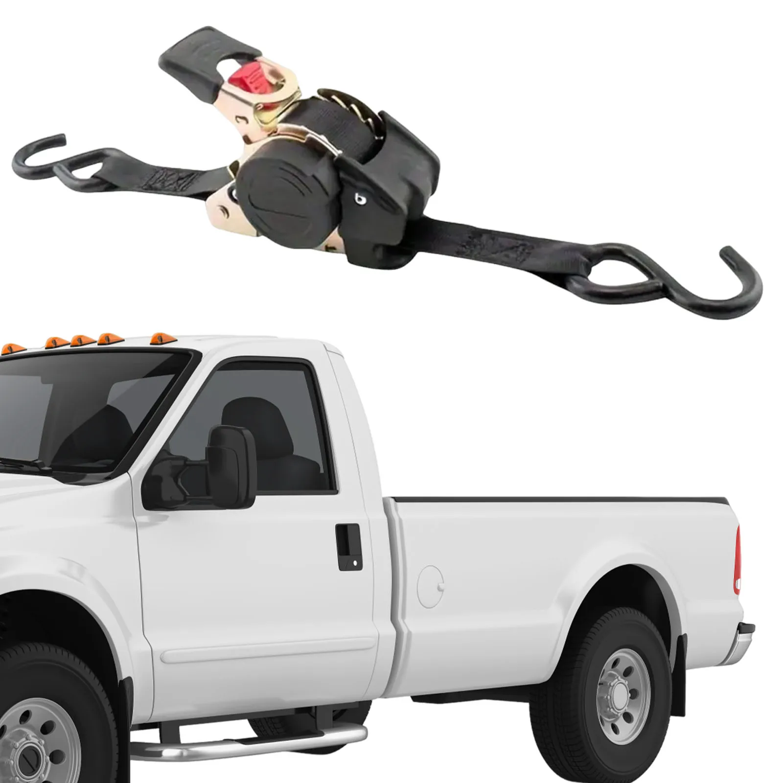 Motorcycle Tie Down Straps 1inch X 7FT 1543lb Break Strength with Auto-Lock Double S Hooks for Motorcycle Cargo Truck Trailer