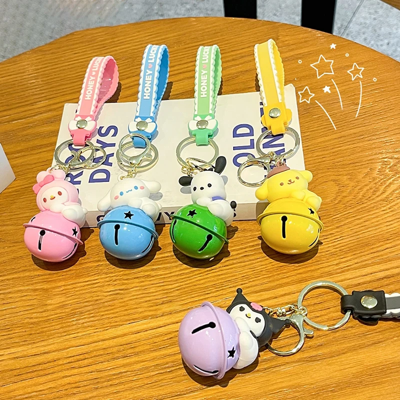 Cartoon Sanrio Plush Toys Keychian Cute Doll Keyring Children Kawaii Women Bags Keychians Girls Birtnday Gifts