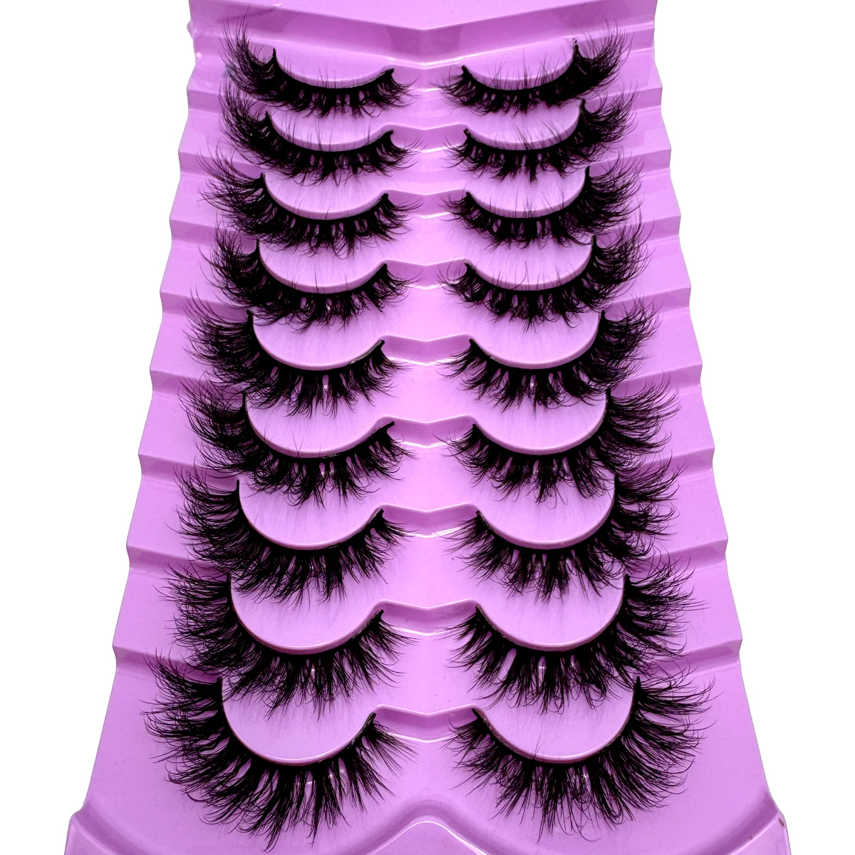 9ペア キャットアイまつげ ふわふわフェイクミンクまつげ 8D ナチュラルルック ウィスピーまつげ ドラマティックロング 厚みのあるボリュームまつげ つけまつげ