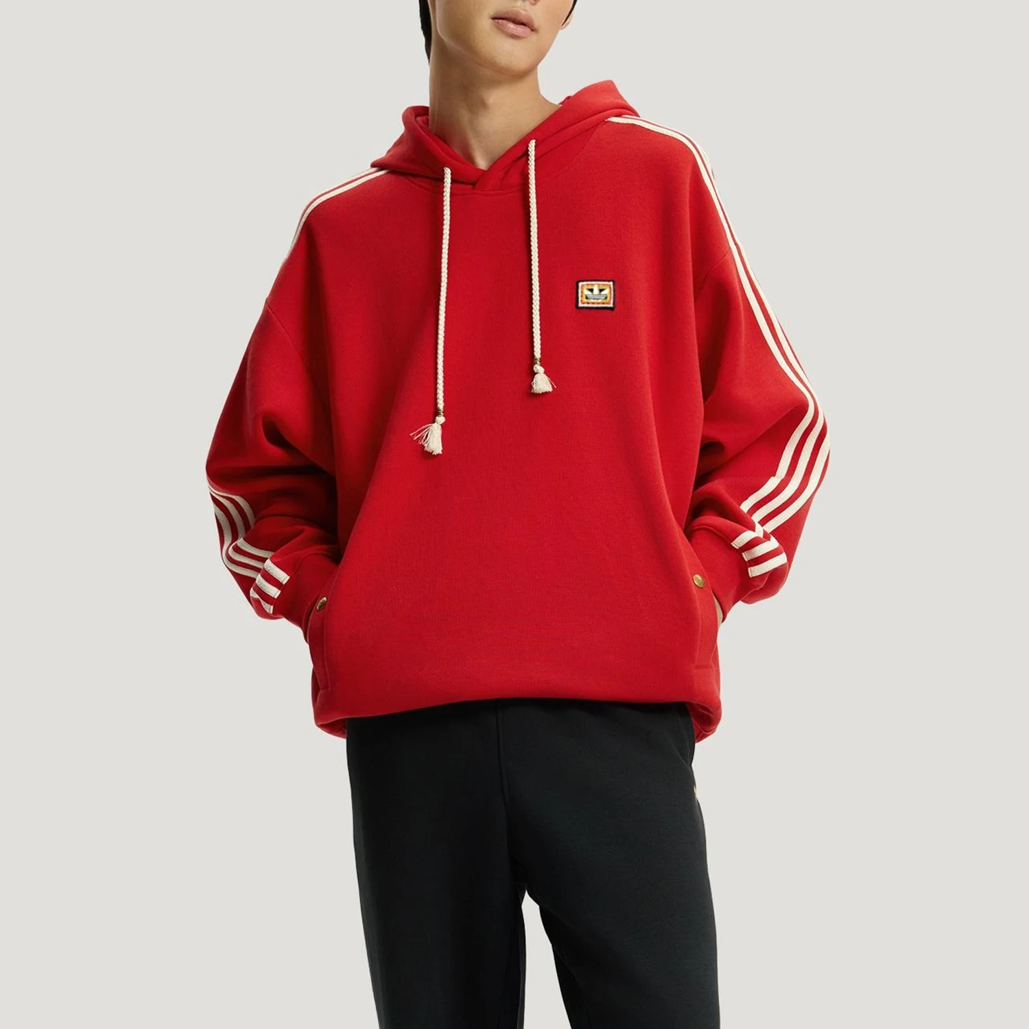 

Adidas Originals Mens Three Leaf Kids Double Knit Classic Round Neck Sweatshirt KT0646